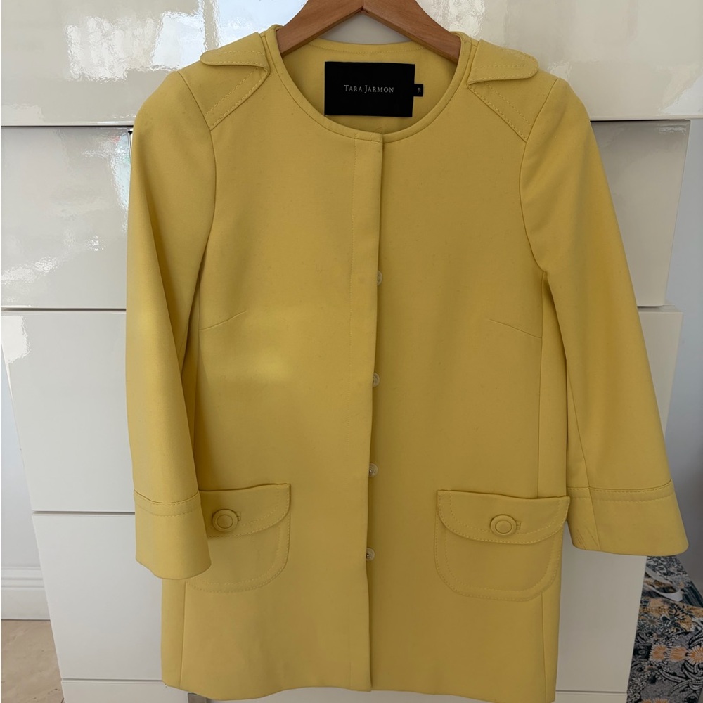 Tara Jarmon Sunny Yellow Trench Coat